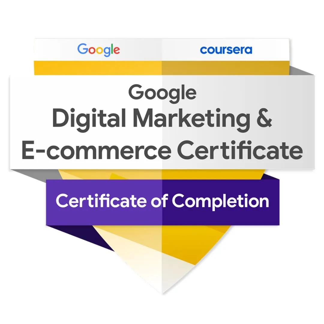 Digital Marketing and E-Commerce Certificate of completion from Google coursera. this means That ExecSEO is completely competent in handling and incorporating the best and the latest Digital Marketing trends